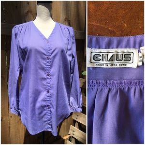 70’s Vintage Purple Lightweight Tunic, Medium
